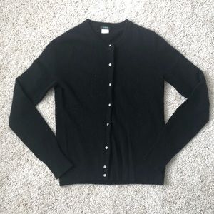 J. Crew Black Diamond Button Cardigan Sweater